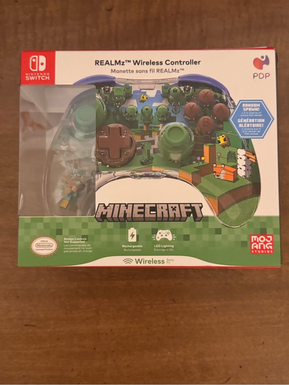 PDP REALMz Wireless Minecraft Controller for Nintendo Switch - Green/Brown